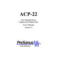PRE SONUS ACP-22 Owners Manual PRE SONUS ACP-22 Owners Manual