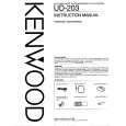 KENWOOD UD203 Owners Manual KENWOOD UD203 Owners Manual