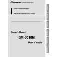 PIONEER GM-D510M Owners Manual PIONEER GM-D510M Owners Manual