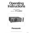 PANASONIC PTL595U Owners Manual PANASONIC PTL595U Owners Manual