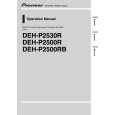 PIONEER DEH-P2530R Owners Manual PIONEER DEH-P2530R Owners Manual