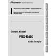 PIONEER PRS-D400 Owners Manual PIONEER PRS-D400 Owners Manual