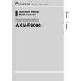 PIONEER AXM-P8000 Owners Manual PIONEER AXM-P8000 Owners Manual