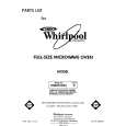 WHIRLPOOL MW8550XS0 Parts Catalog WHIRLPOOL MW8550XS0 Parts Catalog