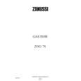ZANUSSI ZGG78N Owners Manual ZANUSSI ZGG78N Owners Manual