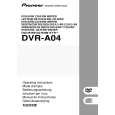PIONEER DVR-A04/KBXV Owners Manual PIONEER DVR-A04/KBXV Owners Manual