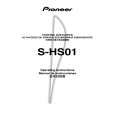 PIONEER S-HS01/SDBXTW/E Owners Manual PIONEER S-HS01/SDBXTW/E Owners Manual