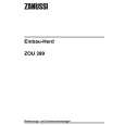 ZANUSSI ZOU399B Owners Manual ZANUSSI ZOU399B Owners Manual