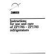 ZANUSSI ZP1703 Owners Manual ZANUSSI ZP1703 Owners Manual