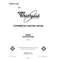 WHIRLPOOL GCE2900XSN0 Parts Catalog WHIRLPOOL GCE2900XSN0 Parts Catalog