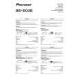 PIONEER SE-E03-2-X1/XCN/EW Owners Manual PIONEER SE-E03-2-X1/XCN/EW Owners Manual