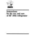 ZANUSSI RF5602 Owners Manual ZANUSSI RF5602 Owners Manual