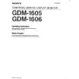 SONY GDM-1606 Owners Manual SONY GDM-1606 Owners Manual