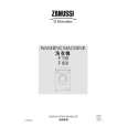 ZANUSSI F750 Owners Manual ZANUSSI F750 Owners Manual