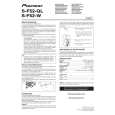 PIONEER S-F52-QL/SXTW/EW5 Owners Manual PIONEER S-F52-QL/SXTW/EW5 Owners Manual