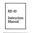 ARISTON RD40 Owners Manual ARISTON RD40 Owners Manual