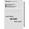 PIONEER GM-5200T/XU/EW Owners Manual PIONEER GM-5200T/XU/EW Owners Manual