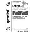 GEMINI MPX-3 Owners Manual GEMINI MPX-3 Owners Manual