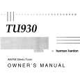 HARMAN KARDON TU930 Owners Manual HARMAN KARDON TU930 Owners Manual