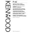 KENWOOD P42 Owners Manual KENWOOD P42 Owners Manual