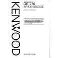 KENWOOD GE-970 Owners Manual KENWOOD GE-970 Owners Manual