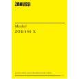 ZANUSSI ZOB890X Owners Manual ZANUSSI ZOB890X Owners Manual