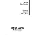 ARTHUR MARTIN ELECTROLUX AW1047S1 Owners Manual ARTHUR MARTIN ELECTROLUX AW1047S1 Owners Manual