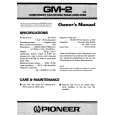 PIONEER GM-2/US Owners Manual PIONEER GM-2/US Owners Manual