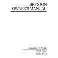 BRYSTON BP1.5 Owners Manual BRYSTON BP1.5 Owners Manual