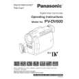 PANASONIC PVDV600 Owners Manual PANASONIC PVDV600 Owners Manual