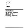 ZANUSSI SL27T Owners Manual ZANUSSI SL27T Owners Manual