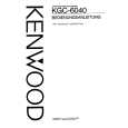 KENWOOD KGC-6040 Owners Manual KENWOOD KGC-6040 Owners Manual