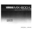 YAMAHA MX-800 Owners Manual YAMAHA MX-800 Owners Manual