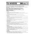 PIONEER TS-WX205 Owners Manual PIONEER TS-WX205 Owners Manual