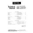 ROTEL RB2000 Service Manual ROTEL RB2000 Service Manual