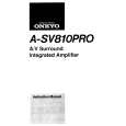 ONKYO A-SV810PRO Owners Manual ONKYO A-SV810PRO Owners Manual