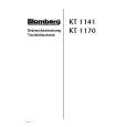 BLOMBERG KT1141 Owners Manual BLOMBERG KT1141 Owners Manual