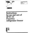 ZANUSSI ZF67/44 Owners Manual ZANUSSI ZF67/44 Owners Manual