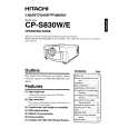 HITACHI CPS830WE Owners Manual HITACHI CPS830WE Owners Manual