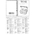 GRUNDIG TK40 Owners Manual GRUNDIG TK40 Owners Manual