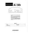 PIONEER A-33 Owners Manual PIONEER A-33 Owners Manual