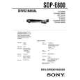 SONY SDPE800 Service Manual SONY SDPE800 Service Manual