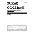 TEAC CC-222MKIII Owners Manual TEAC CC-222MKIII Owners Manual