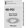 PIONEER ND-PG1 Owners Manual PIONEER ND-PG1 Owners Manual