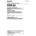 SONY EXR-22 Owners Manual SONY EXR-22 Owners Manual