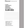 PIONEER DJM-800 Owners Manual PIONEER DJM-800 Owners Manual