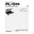 PIONEER PL-514 Owners Manual PIONEER PL-514 Owners Manual