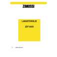ZANUSSI ZDT6455 Owners Manual ZANUSSI ZDT6455 Owners Manual