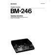 SONY BM-246 Owners Manual SONY BM-246 Owners Manual