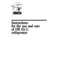 ZANUSSI DR83/L Owners Manual ZANUSSI DR83/L Owners Manual